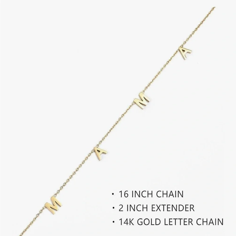 MAMA Necklace in Gold – New Mom, Baby Shower, or Christmas Gift